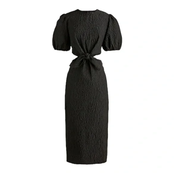 J.Crew Cutout Textured Organza Midi Dress Size 6 - Picture 4 of 10